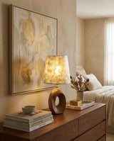 Solid Brass craftsmanship detail on Cavren Curated Solid Brass Table Lamp