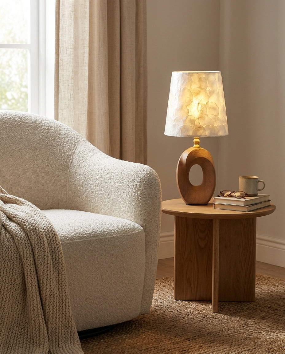 Cavren Curated Solid Brass Table Lamp – dimensional scale reference