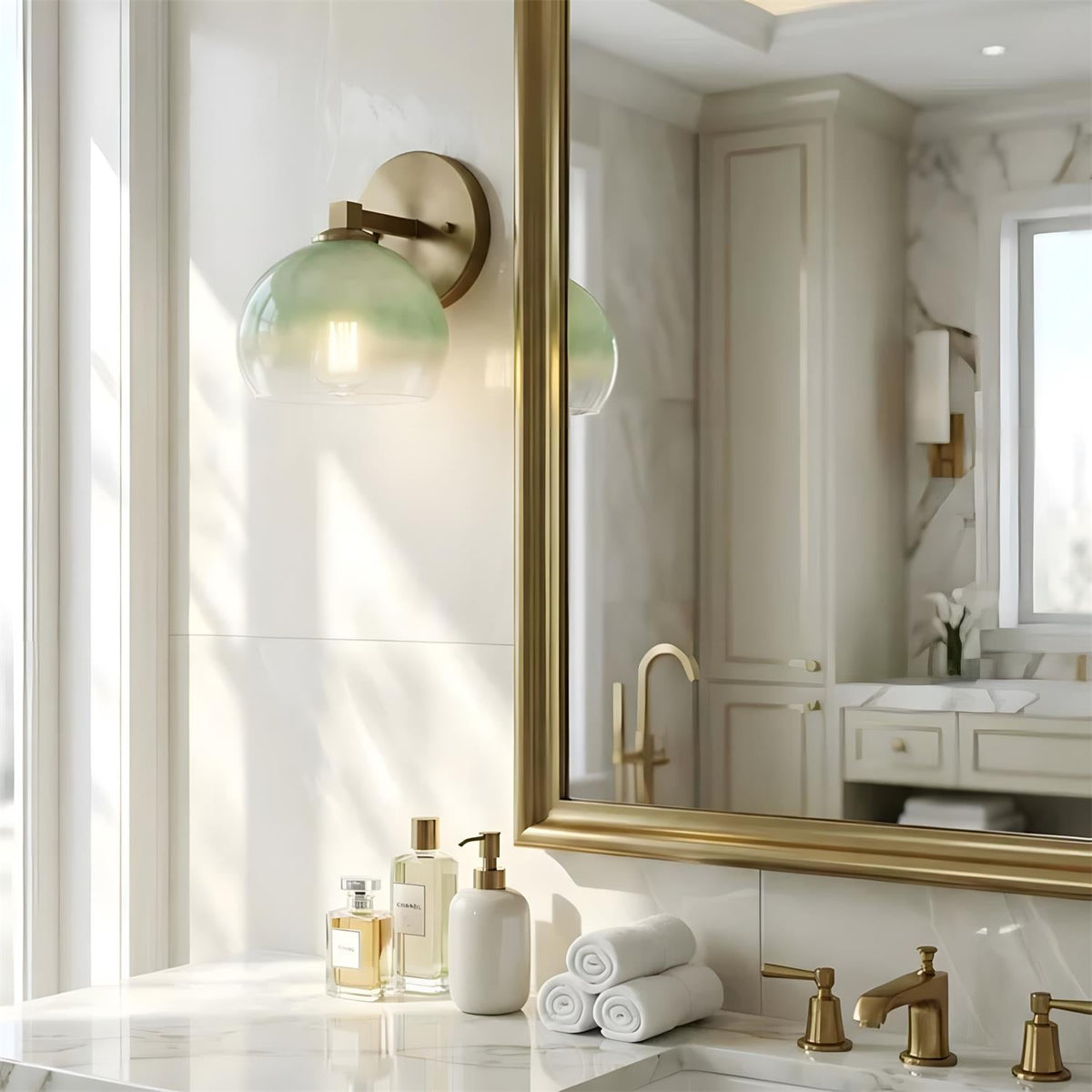 Celadyn Curated Mouth-Blown Frosted Glass Wall S – handcrafted surface texture