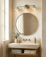 Celadyn Curated Mouth-Blown Frosted Glass Wall S – unlit natural material contrast