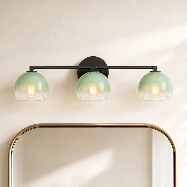 Celadyn Curated Mouth-Blown Frosted Glass Wall S – 3 Heads W 63.5cm x H 22cm  W 25 x H 8.6 finish configuration