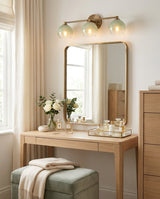 Celadyn Curated Mouth-Blown Frosted Glass Wall S – full fixture elevation view