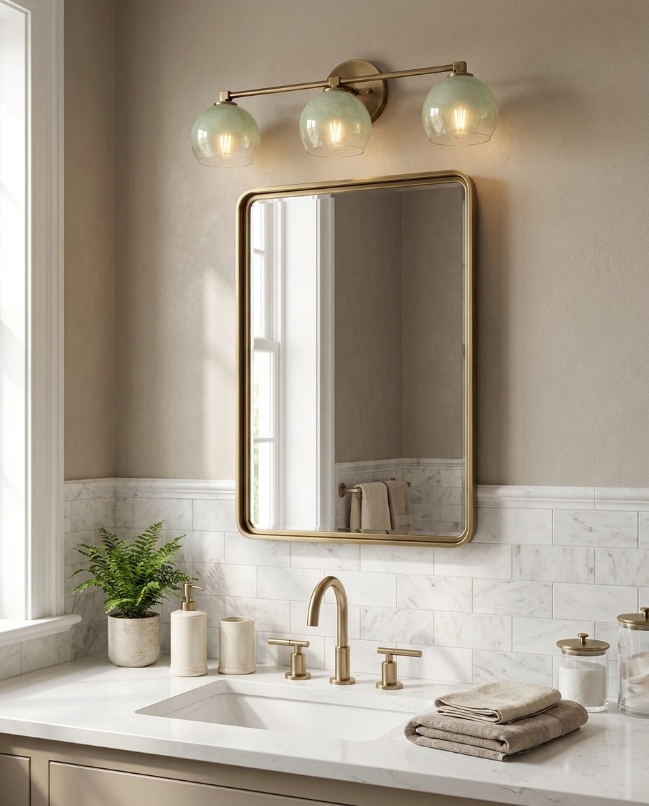 Celadyn Curated Mouth-Blown Frosted Glass Wall S – side angled contour profile
