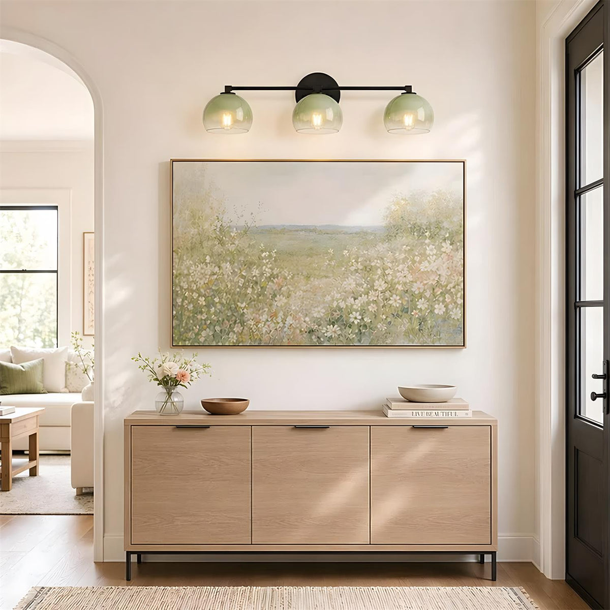 Celadyn Curated Mouth-Blown Frosted Glass Wall S – architectural ceiling profile