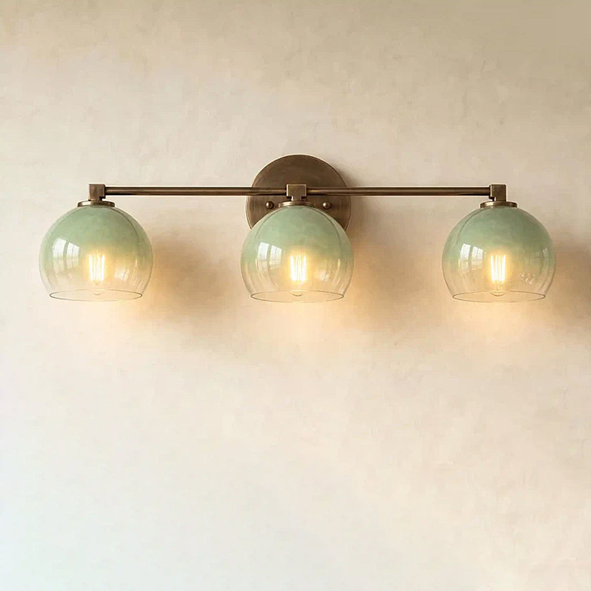 Celadyn Curated Mouth-Blown Frosted Glass Wall S – dimensional scale reference #1