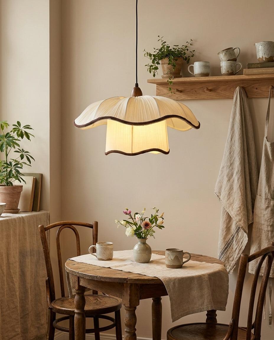 Celavine Curated Solid Hardwood Pendant Light – dimensional scale reference