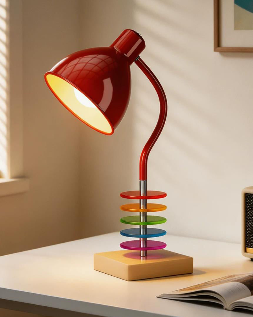 Chromilo Curated Optical Acrylic Table Lamp – structural canopy joint detail