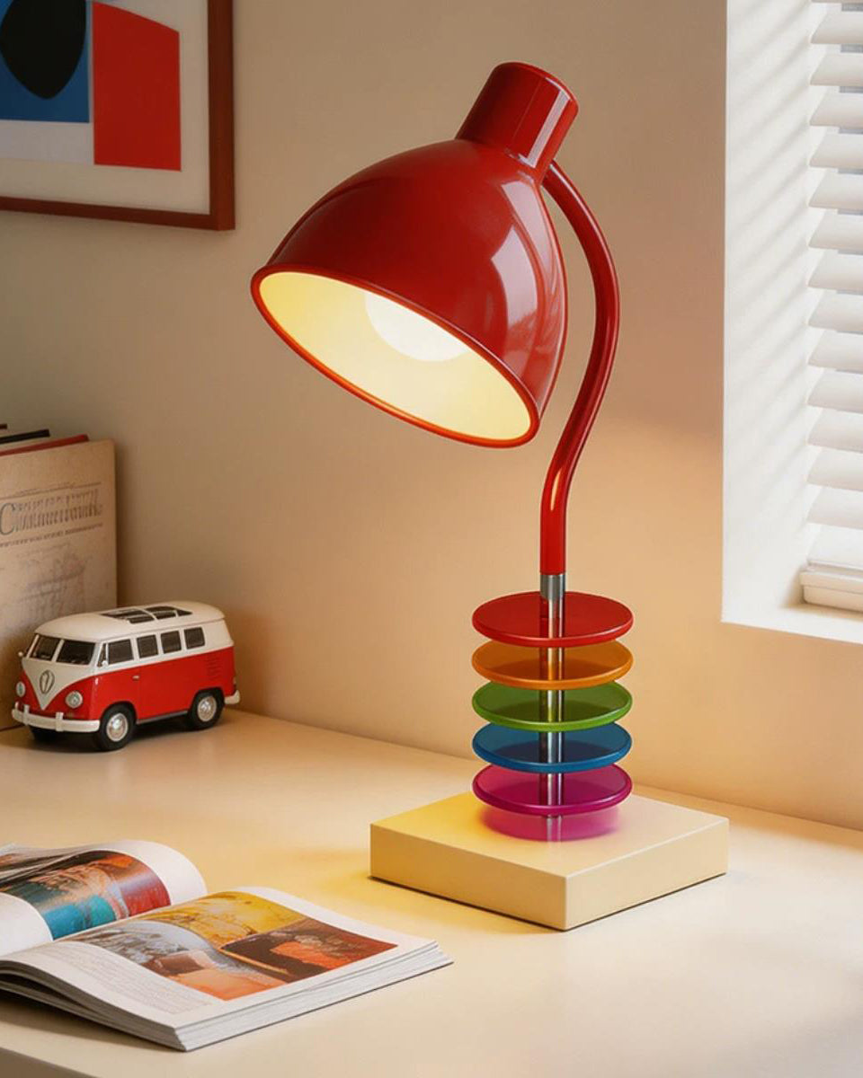 Chromilo Curated Optical Acrylic Table Lamp – illuminated warm ambiance setting