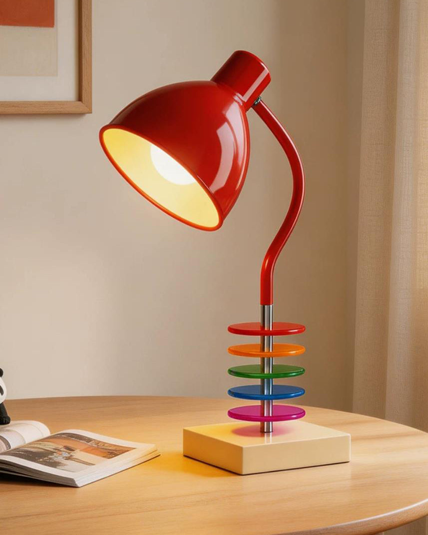 Chromilo Curated Optical Acrylic Table Lamp – architectural ceiling profile