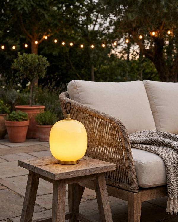 Citrava Curated Mouth-Blown Frosted Glass Table
