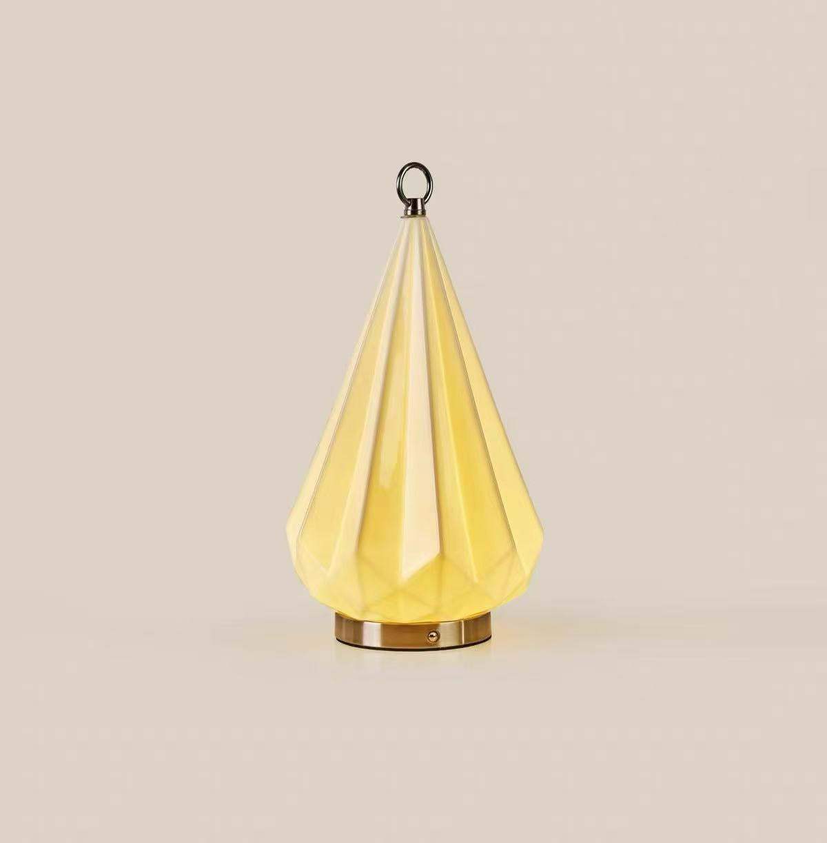 Citrayne Curated Hand-Thrown Ceramic Table Lamp – structural canopy joint detail