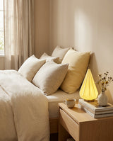 Citrayne Curated Hand-Thrown Ceramic Table Lamp – architectural ceiling profile