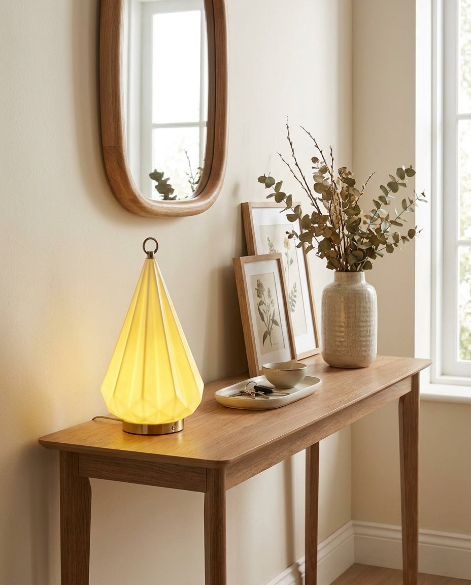 Citrayne Curated Hand-Thrown Ceramic Table Lamp – dimensional scale reference