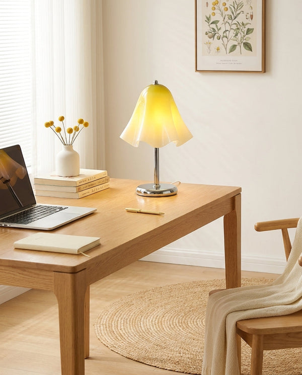 Cloquelle Curated Mouth-Blown Frosted Glass Tabl