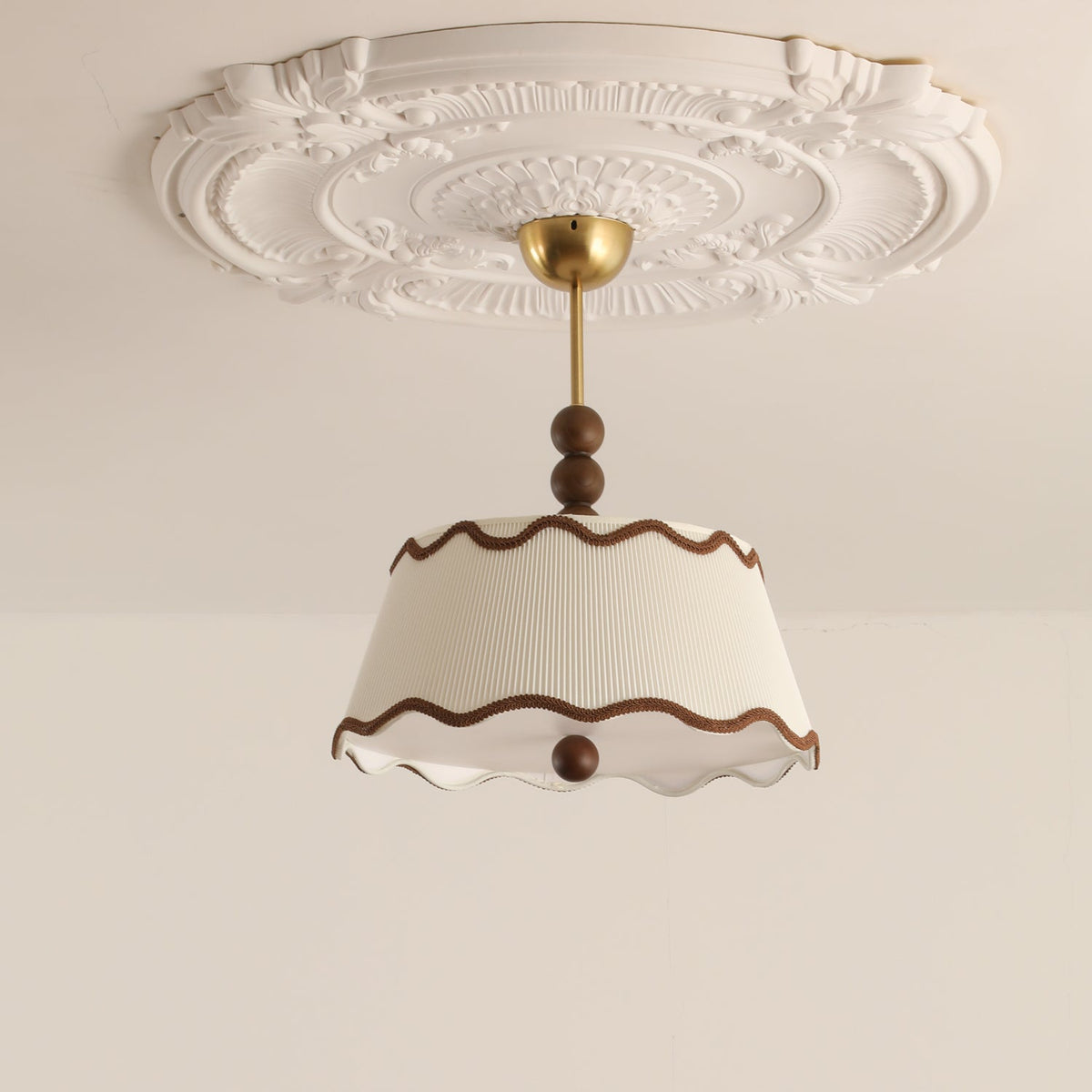 Cordelia Curated Solid Brass Flush Mount Ceiling – spatial dining room perspective