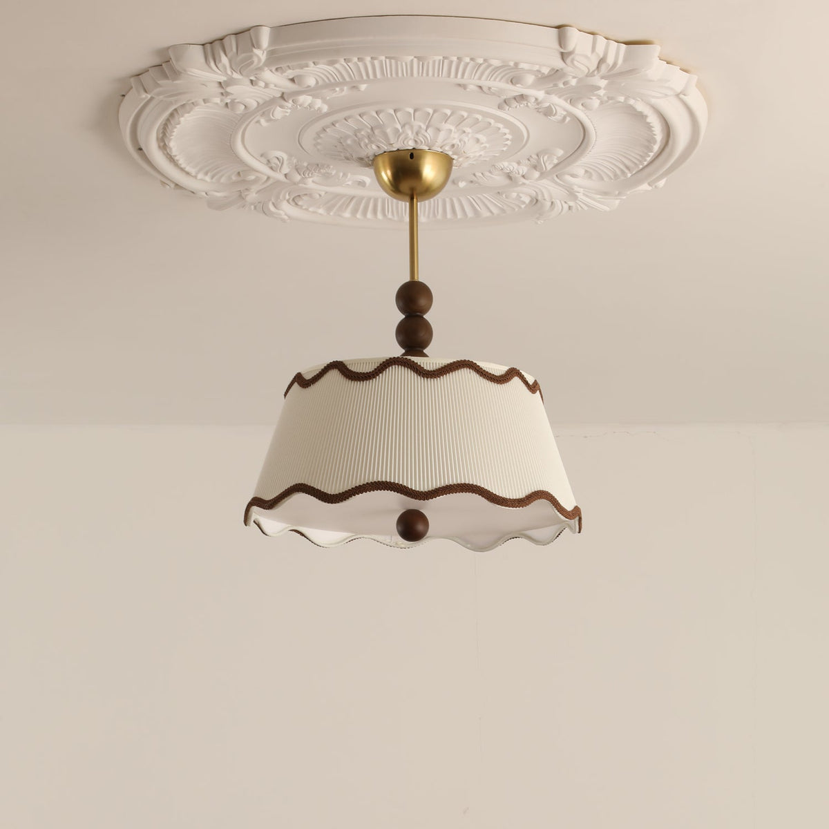 Cordelia Curated Solid Brass Flush Mount Ceiling – full fixture elevation view