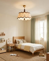 Cordelia Curated Solid Brass Flush Mount Ceiling installed in residential dining space