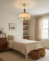 Cordelia Curated Solid Brass Flush Mount Ceiling – unlit natural material contrast