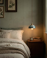 Cottara Curated Solid Brass Pendant Light – structural canopy joint detail