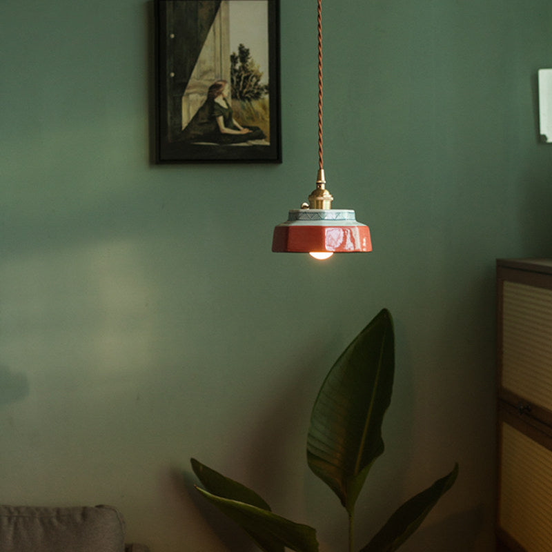 Cottara Curated Solid Brass Pendant Light – macro detail view #1