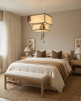 Cresswell Curated Finished Iron Pendant Light – full fixture elevation view