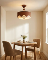 Crestwyn Curated Iron & Glass Flush Mount Ceilin – structural canopy joint detail