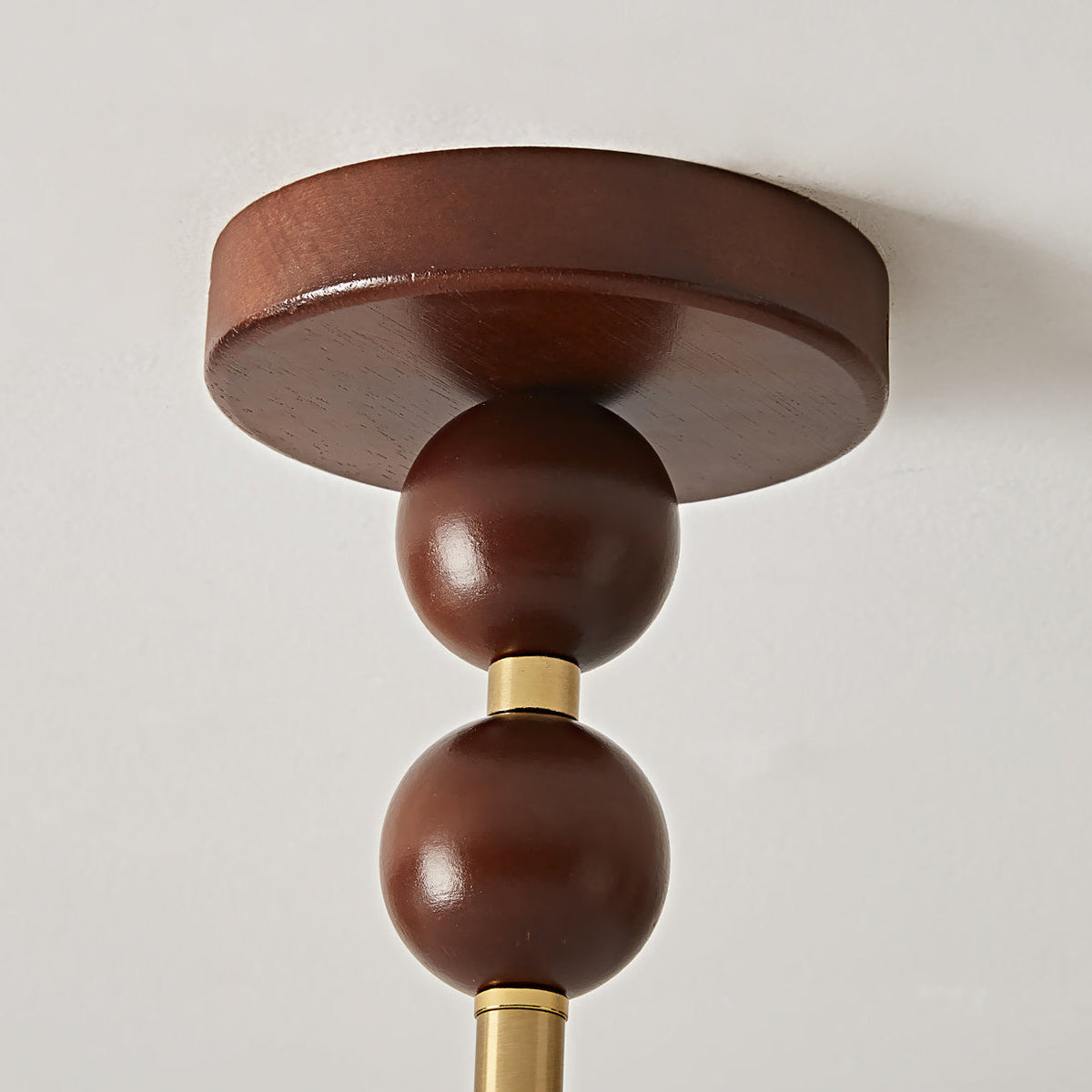 Crestwyn Curated Iron & Glass Flush Mount Ceilin – macro detail view #1