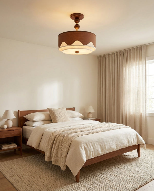 Crestwyn Curated Iron & Glass Flush Mount Ceilin