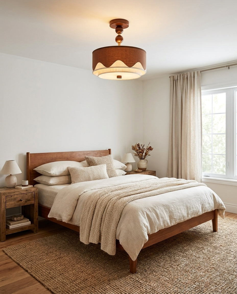 Crestwyn Curated Iron & Glass Flush Mount Ceilin
