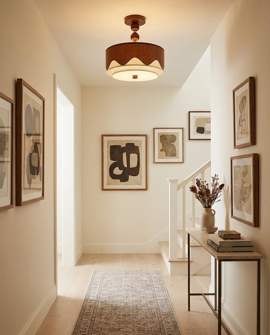 Crestwyn Curated Iron & Glass Flush Mount Ceilin – architectural ceiling profile