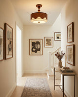 Crestwyn Curated Iron & Glass Flush Mount Ceilin – architectural ceiling profile