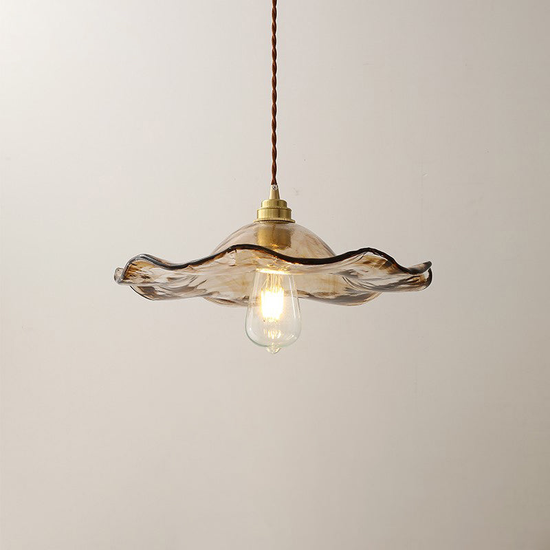 Cymara Curated Amber Art Glass Pendant Light – Dia 37cm x H 14cm  ∅ 14.5 x H 5.5 finish configuration