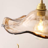 Cymara Curated Amber Art Glass Pendant Light – macro detail view #1