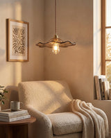 Cymara Curated Amber Art Glass Pendant Light – macro detail view