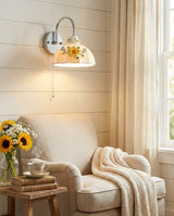 Daisette Curated Hand-Thrown Ceramic Wall Sconce – unlit natural material contrast
