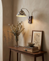 Delfryn Curated Solid Hardwood Wall Sconce – structural canopy joint detail