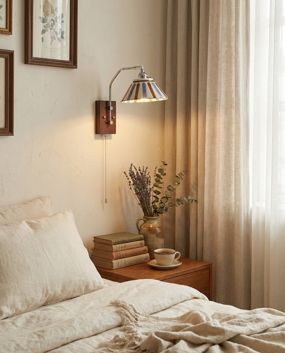 Delfryn Curated Solid Hardwood Wall Sconce – unlit natural material contrast