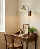 Delfryn Curated Solid Hardwood Wall Sconce – spatial dining room perspective