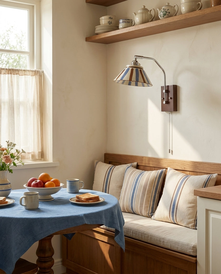 Delfryn Curated Solid Hardwood Wall Sconce – side angled contour profile
