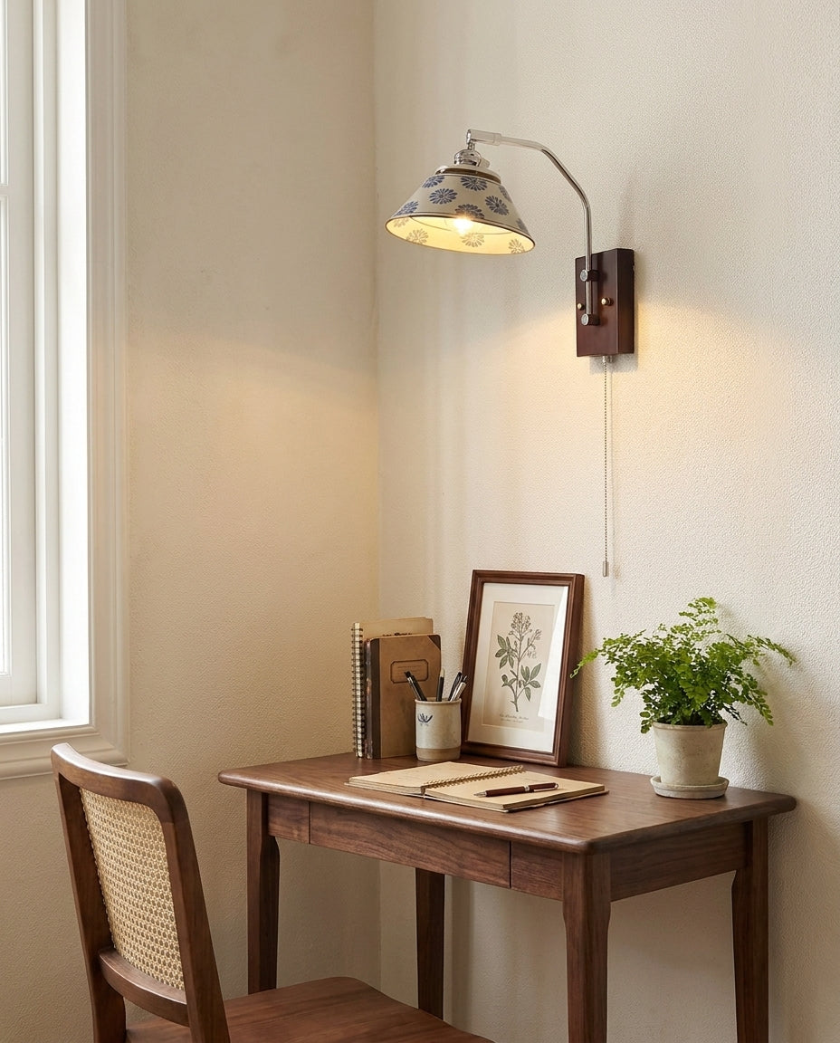 Delfryn Curated Solid Hardwood Wall Sconce – handcrafted surface texture