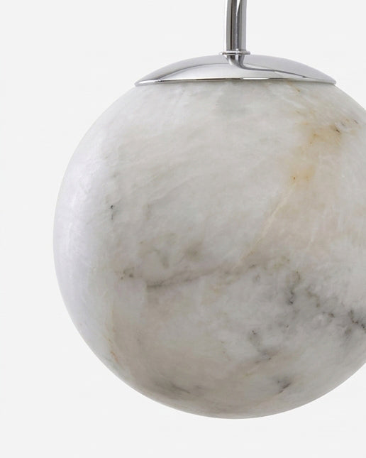 Dione  Alabaster Curated Alabaster Wall Sconce – full fixture elevation view