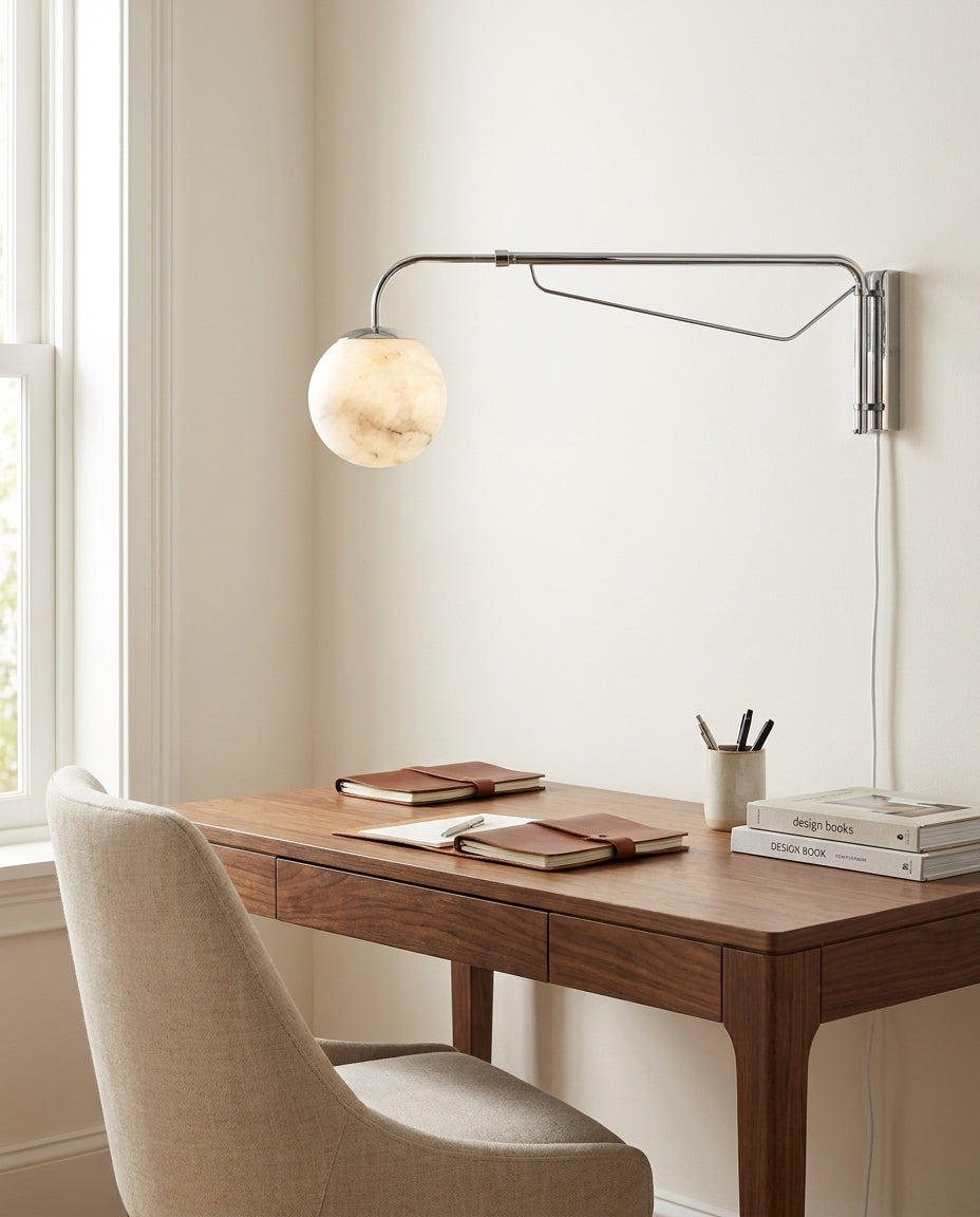 Dione  Alabaster Curated Alabaster Wall Sconce – architectural ceiling profile