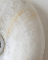 Donuts Alabaster Curated Alabaster Wall Sconce – full fixture elevation view