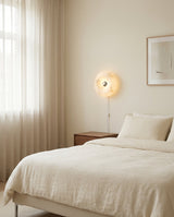 Alabaster craftsmanship detail on Donuts Alabaster Curated Alabaster Wall Sconce