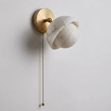 Eala Alabaster Curated Alabaster Wall Sconce – unlit natural material contrast