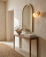 Eala Alabaster Curated Alabaster Wall Sconce – macro detail view