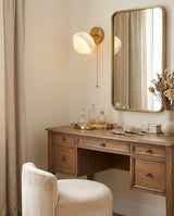 Eala Alabaster Curated Alabaster Wall Sconce – dimensional scale reference