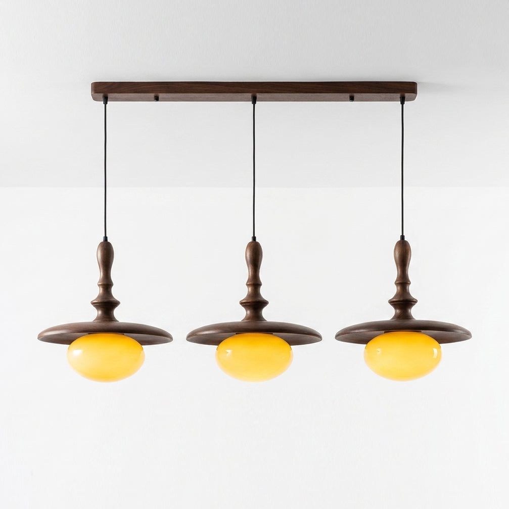 Elwood Curated Mouth-Blown Frosted Glass Pendant – unlit natural material contrast #1