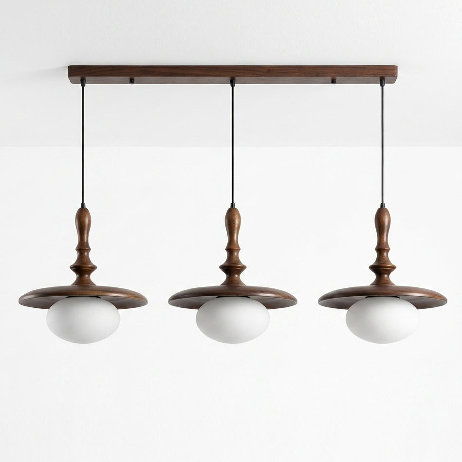 Elwood Curated Mouth-Blown Frosted Glass Pendant – 2 Heads L 88cm x H 150cm  L 35.4 x H 59 finish configuration #1