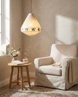 Iron & Glass craftsmanship detail on Embrovia Curated Iron & Glass Pendant Light